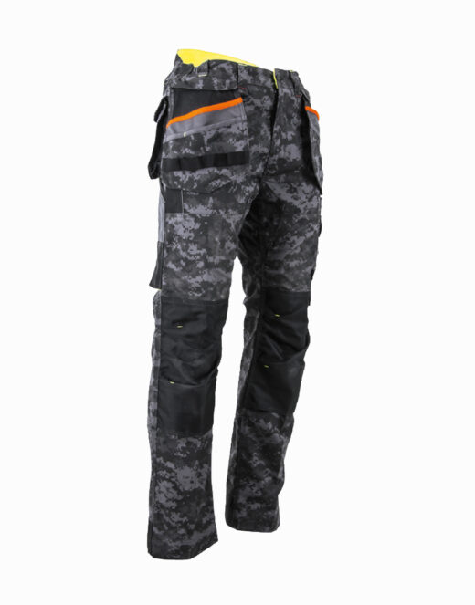 Pantalon, Cortex, extensible, avec poches genouillères, grandeur 30, noir  de HUGO STRONG